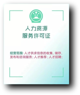 人力资源经营许可证